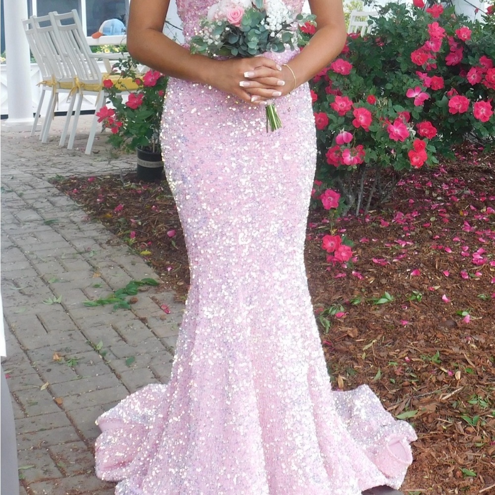 Portia and Scarlett Light Pink Sequin Dress